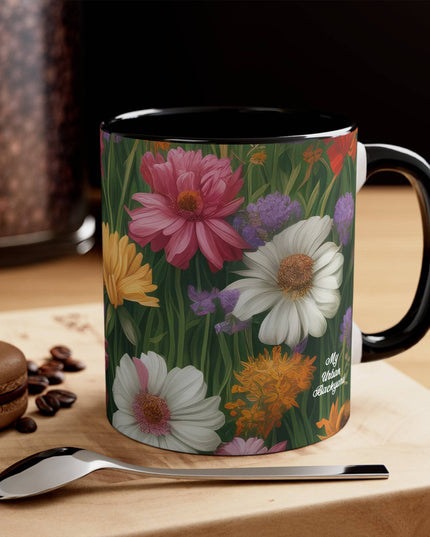 Ceramic Mug for Coffee, Tea, Hot Cocoa. Home/Office, Wildflower Field