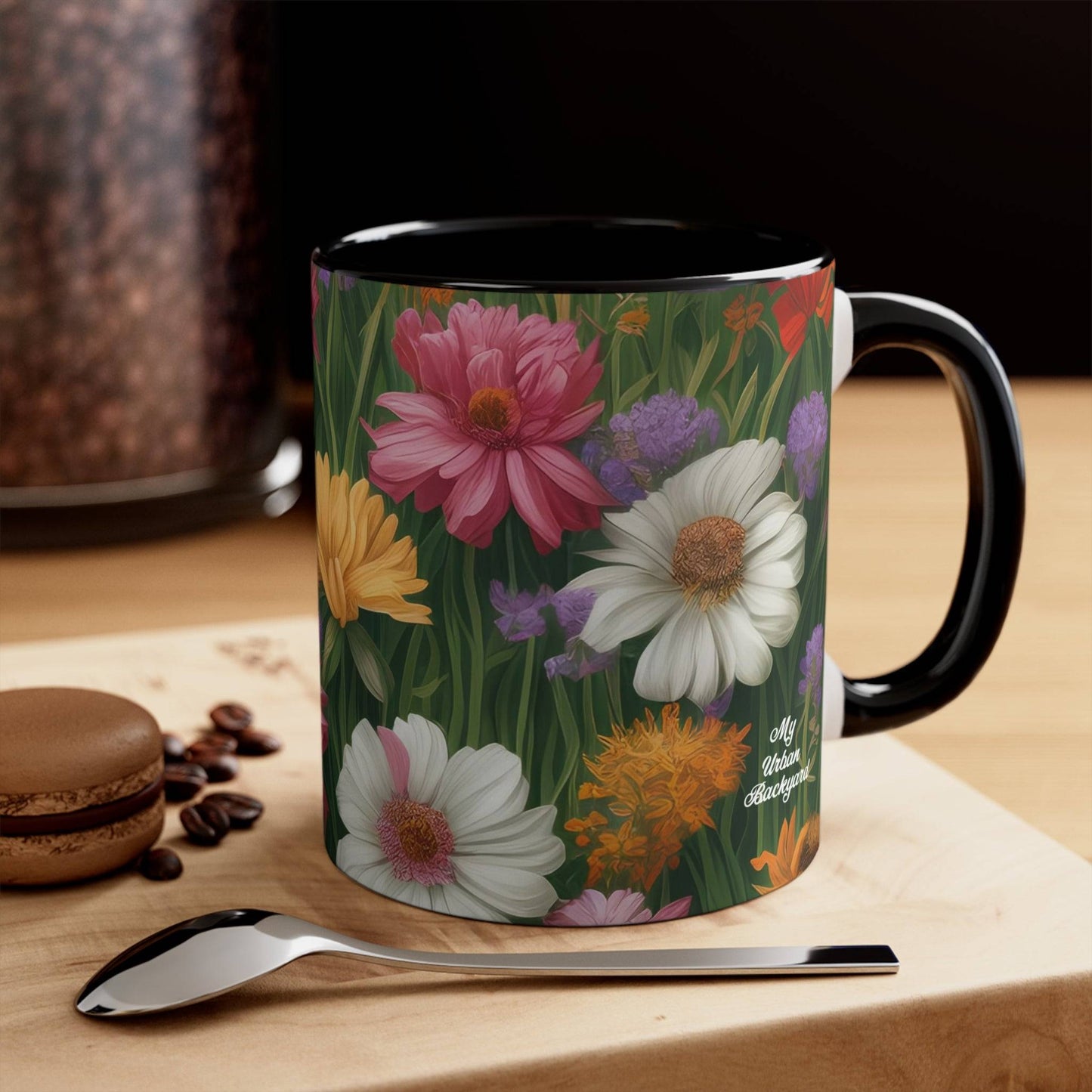 Ceramic Mug for Coffee, Tea, Hot Cocoa. Home/Office, Wildflower Field