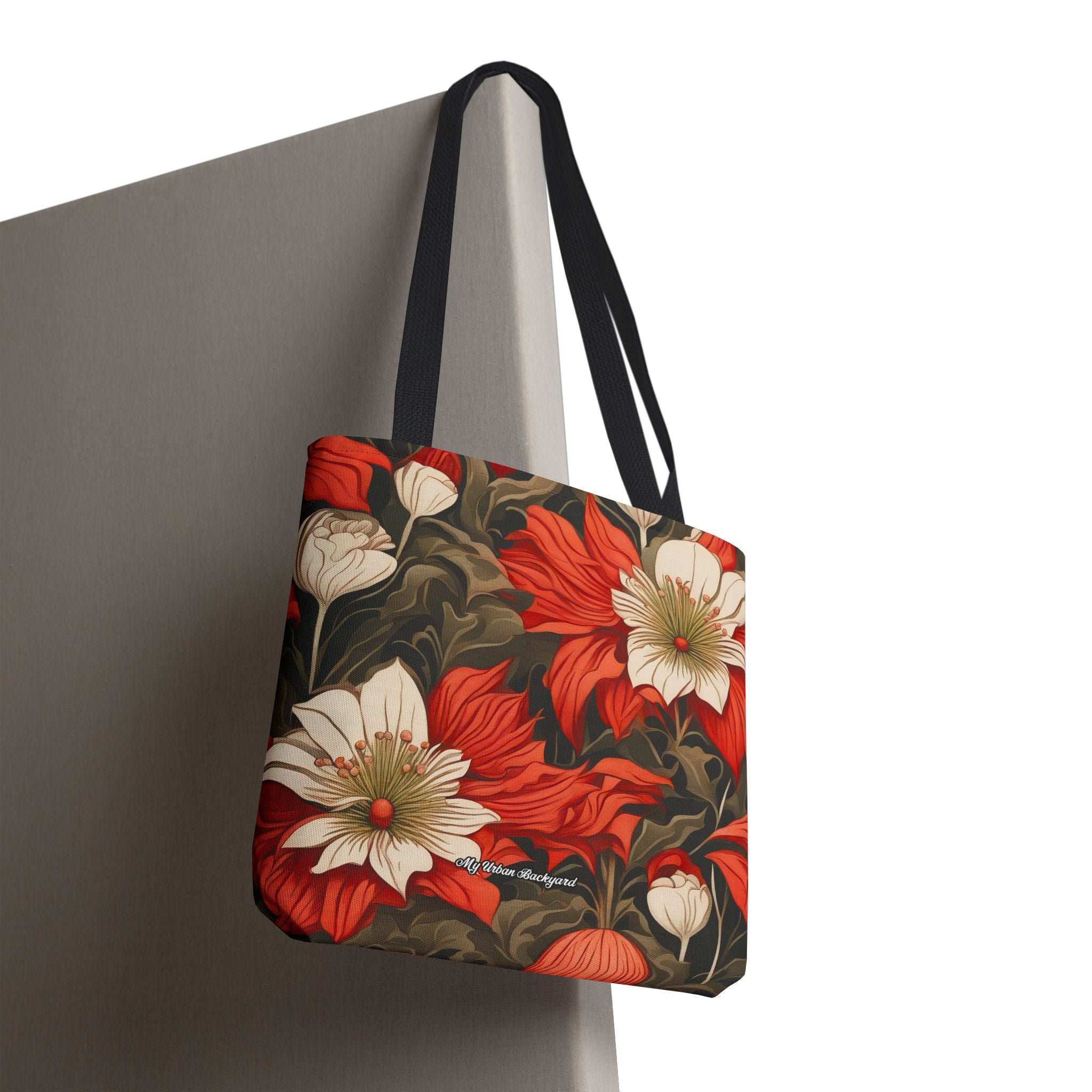 Holiday Flowers, Tote Bag with Cotton Handles