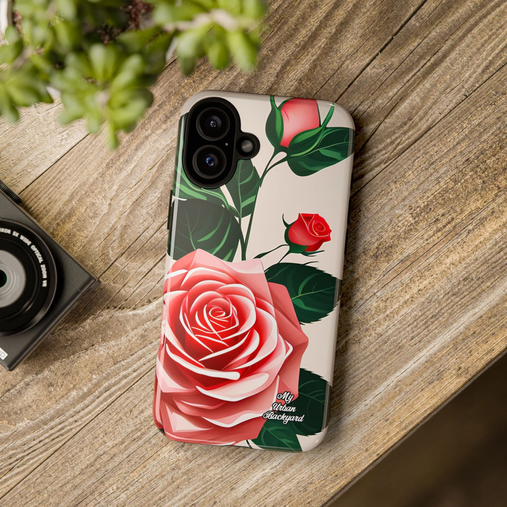 Pink Rose Flowers, Cell Phone Case - Apple, Samsung, Google Pixel