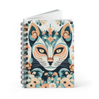 Floral Cat Spiral Journal
