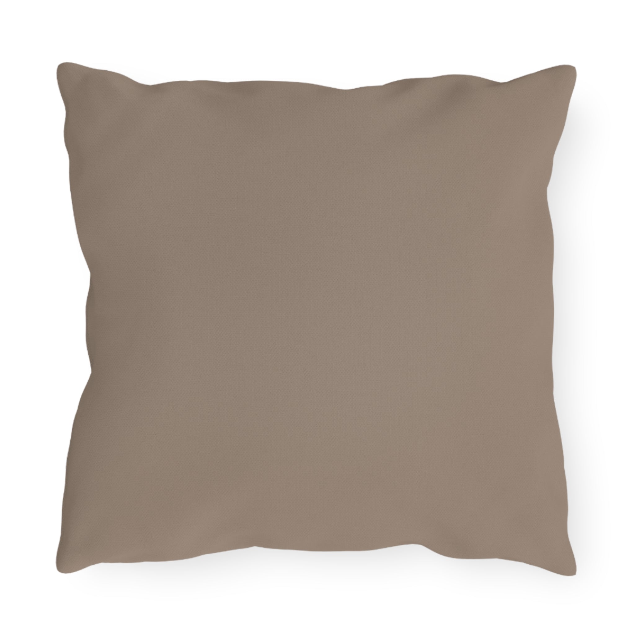 Wolf with Flowers, Taupe accent color, Throw Pillow