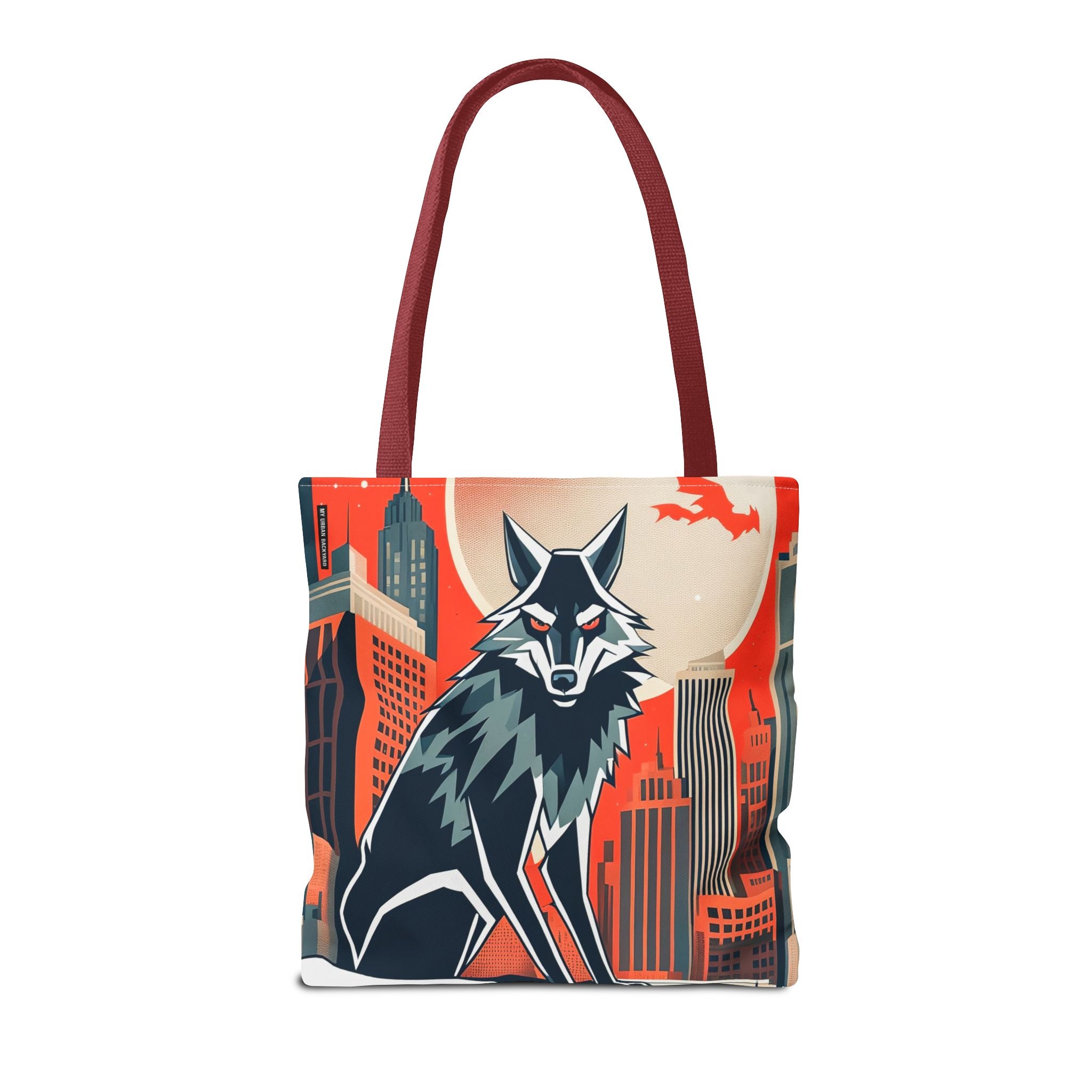 City Wolf Tote Bag, Tote with Cotton Handles For Everyday Use, 3 Sizes