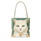 Blanca Purrington, Cat Tote Bag with Cotton Handles For Everyday Use, 3 Sizes