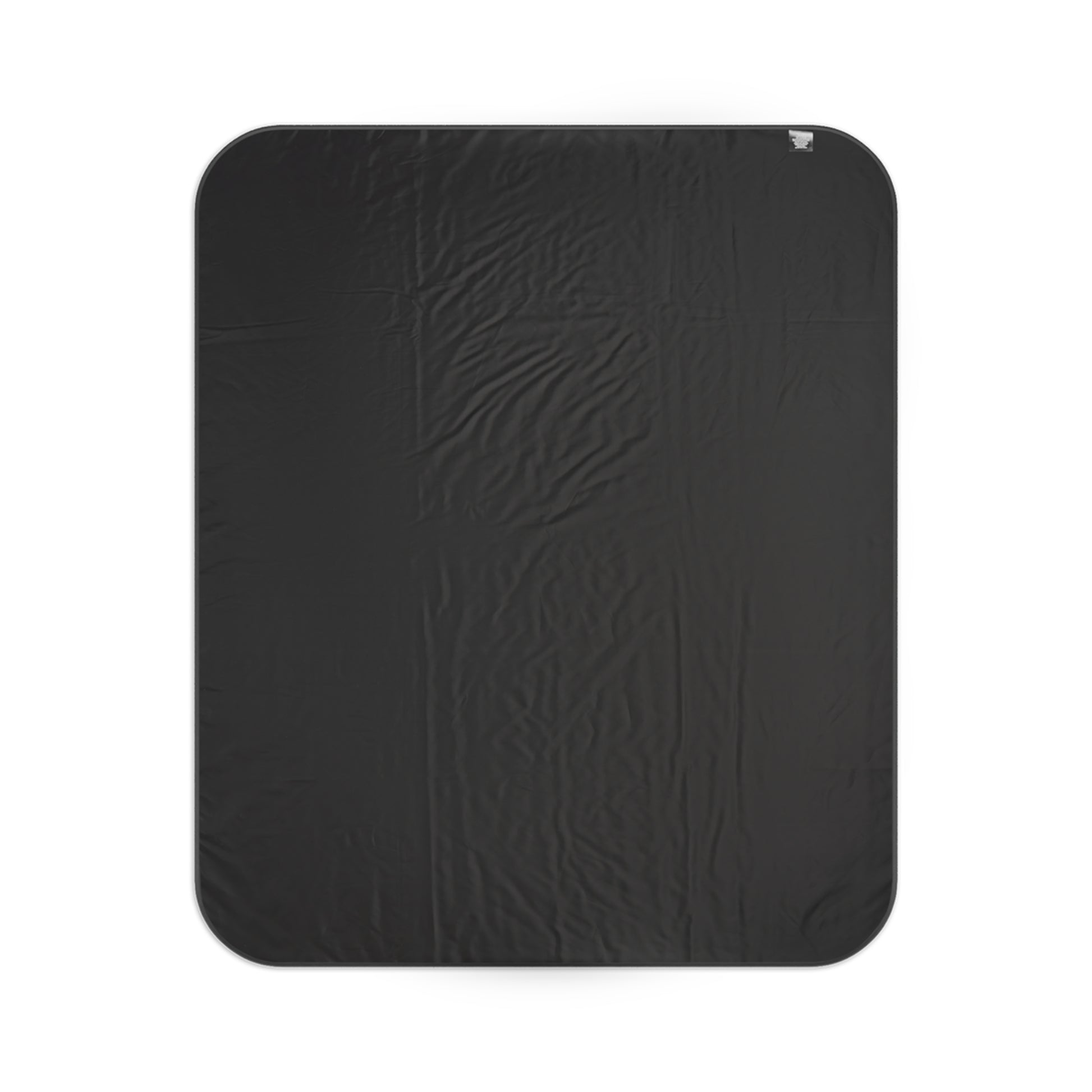 Cat with Red Flowers, Cozy Outdoor Picnic Blanket, Water-Resistant Bottom, 51" × 61"