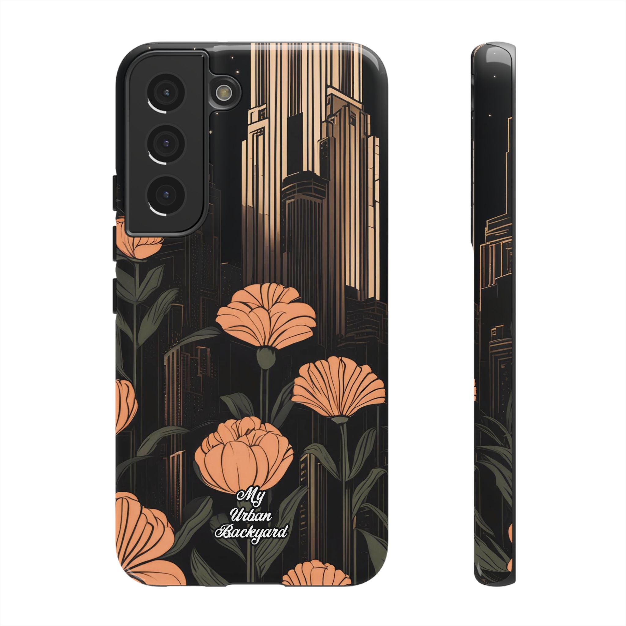 Urban Evening with Flowers, Cell Phone Case