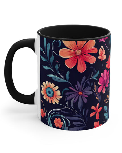 Night Blooming Wildflowers, Ceramic Mug - Perfect for Coffee, Tea, and More!