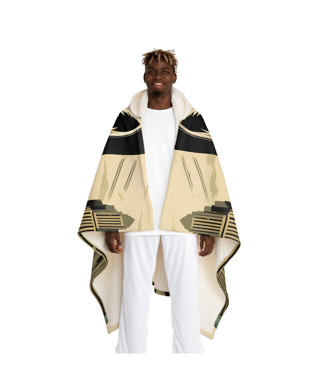 Luther Greyfang, Wolf Hooded Sherpa Fleece Blanket
