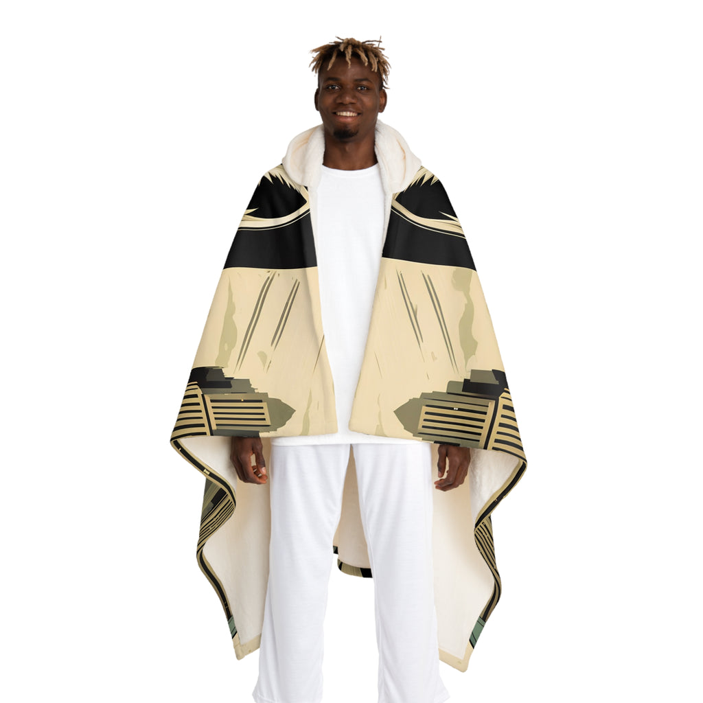 Luther Greyfang, Wolf Hooded Sherpa Fleece Blanket