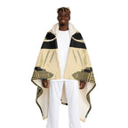 Luther Greyfang, Wolf Hooded Sherpa Fleece Blanket