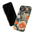 Orange and White Flowers, Cell Phone Case - Apple, Samsung, Google Pixel