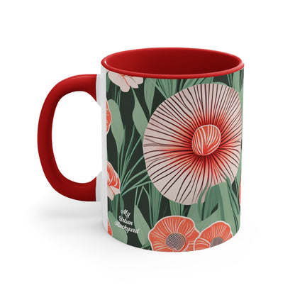 Art Deco Flowers, Ceramic Mug - Perfect for Coffee, Tea, and More!