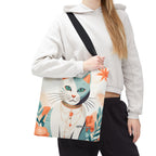Whiskers, Cat Tote Bag with Cotton Handles For Everyday Use, 3 Sizes