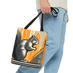 Art Deco Squirrel, Everyday Tote Bag w Cotton Handles