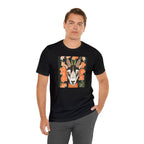 Goat with Orange Flowers, 100% Jersey Cotton T-Shirt