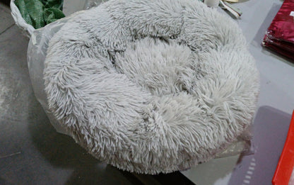 Nest Bed For Small Dogs and Cats, Round Plush Pet Bed