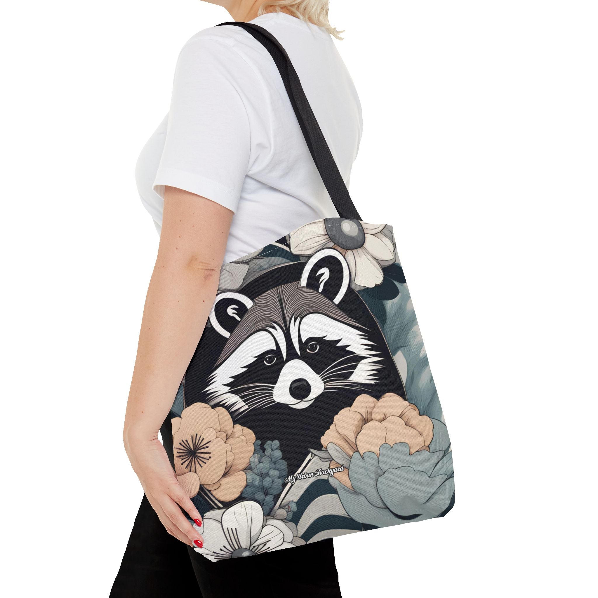 Rocco Pawsley, Raccoon Tote Bag with Cotton Handles For Everyday Use, 3 Sizes