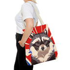 Ziggy Starspaws, Raccoon Tote Bag with Cotton Handles For Everyday Use, 3 Sizes