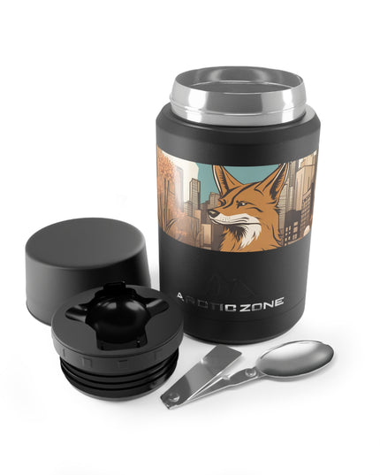 City Coyote, Reusable Insulated Food Storage Container with Spoon – 16.9oz