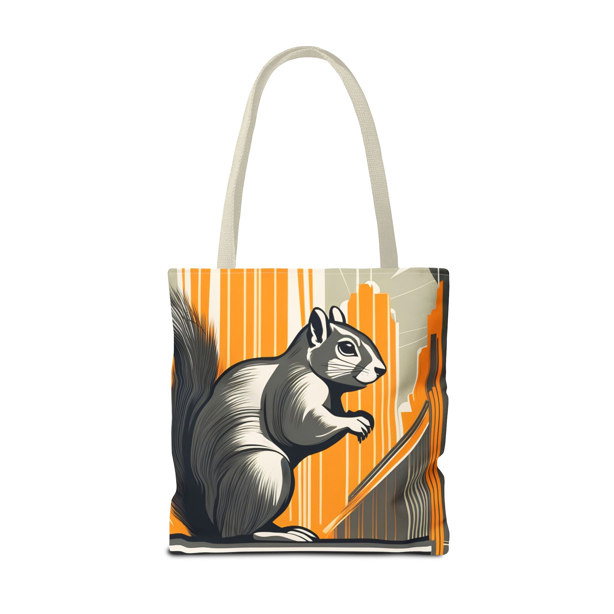 Art Deco Squirrel, Everyday Tote Bag w Cotton Handles