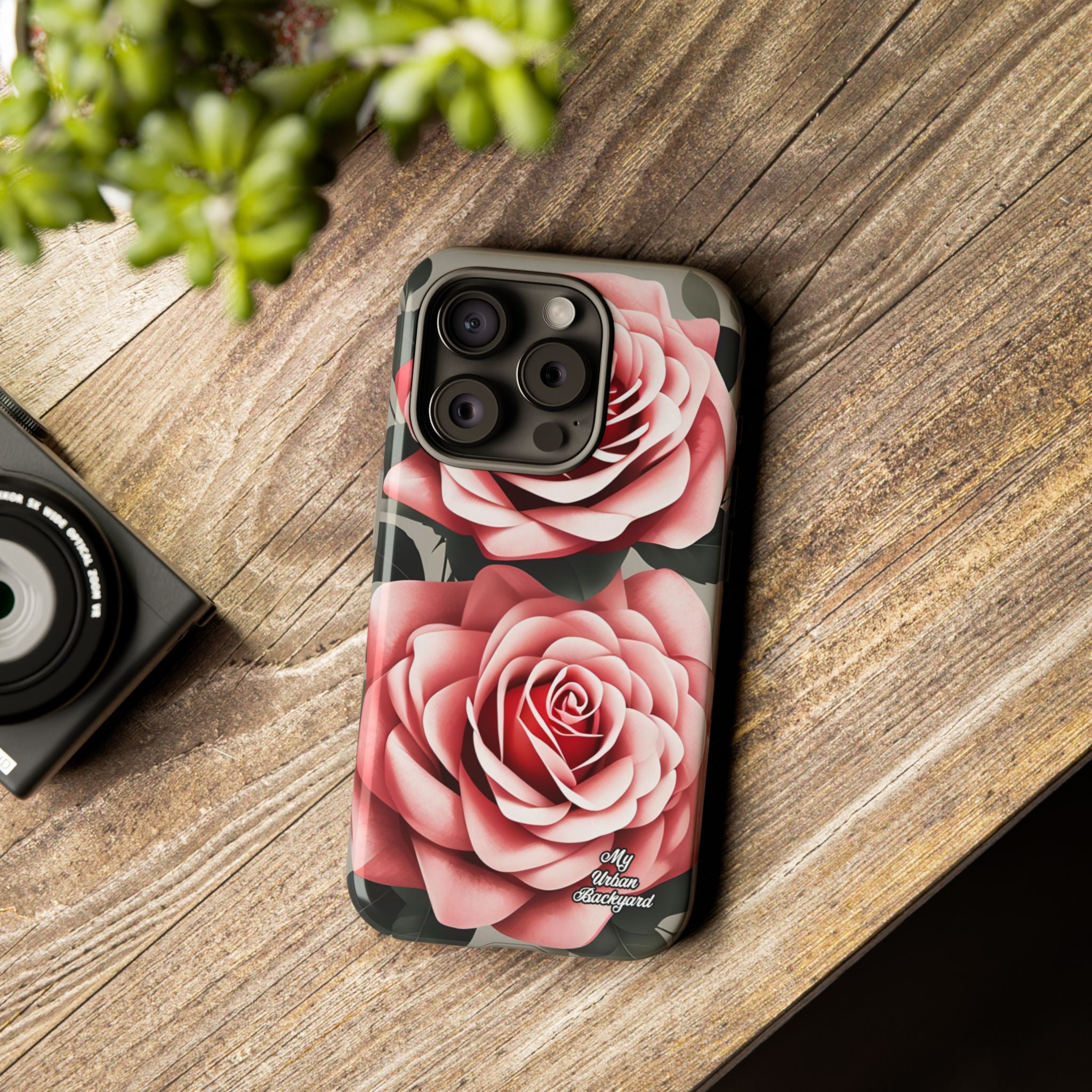 Pink Rose Flowers, Cell Phone Case - Apple, Samsung or Google Pixel