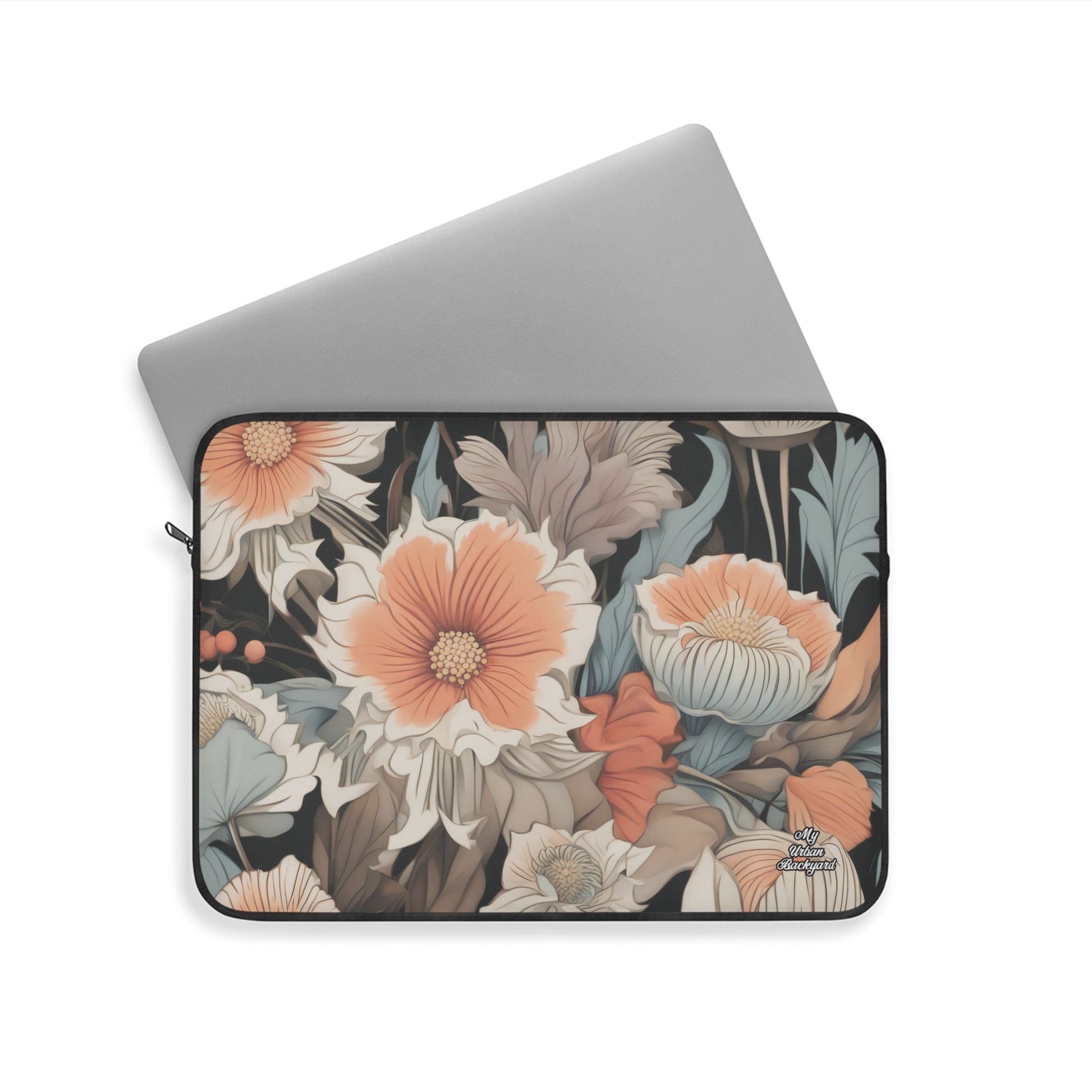Muted Wildflower Bouquet, Soft Laptop Sleeve, Artisanal Computer Case, Stylish Tech Accessory, Gift for Students and Professionals, 3 Sizes