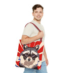 Ziggy Starspaws, Raccoon Tote Bag with Cotton Handles For Everyday Use, 3 Sizes
