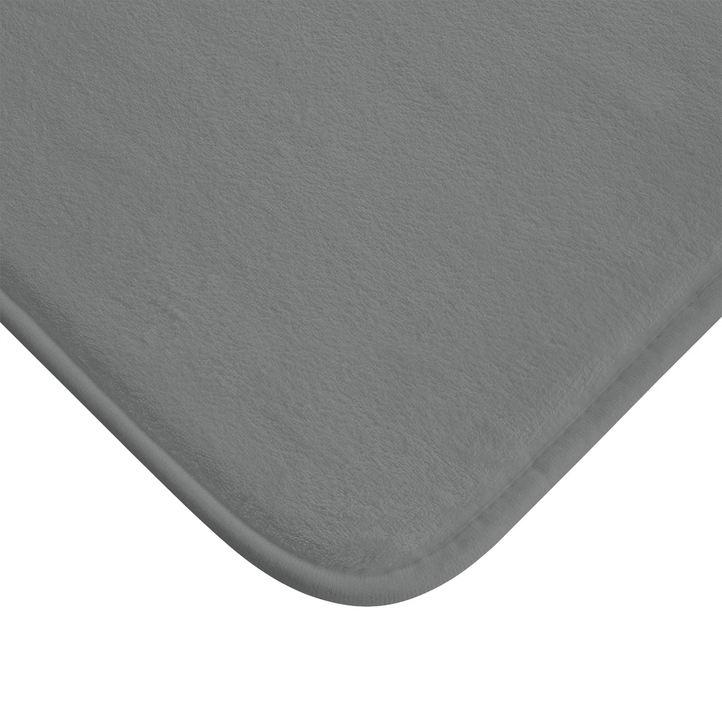 Grey Memory Foam Bath Mat — Soft Absorbent Bathroom Rug, 2 sizes