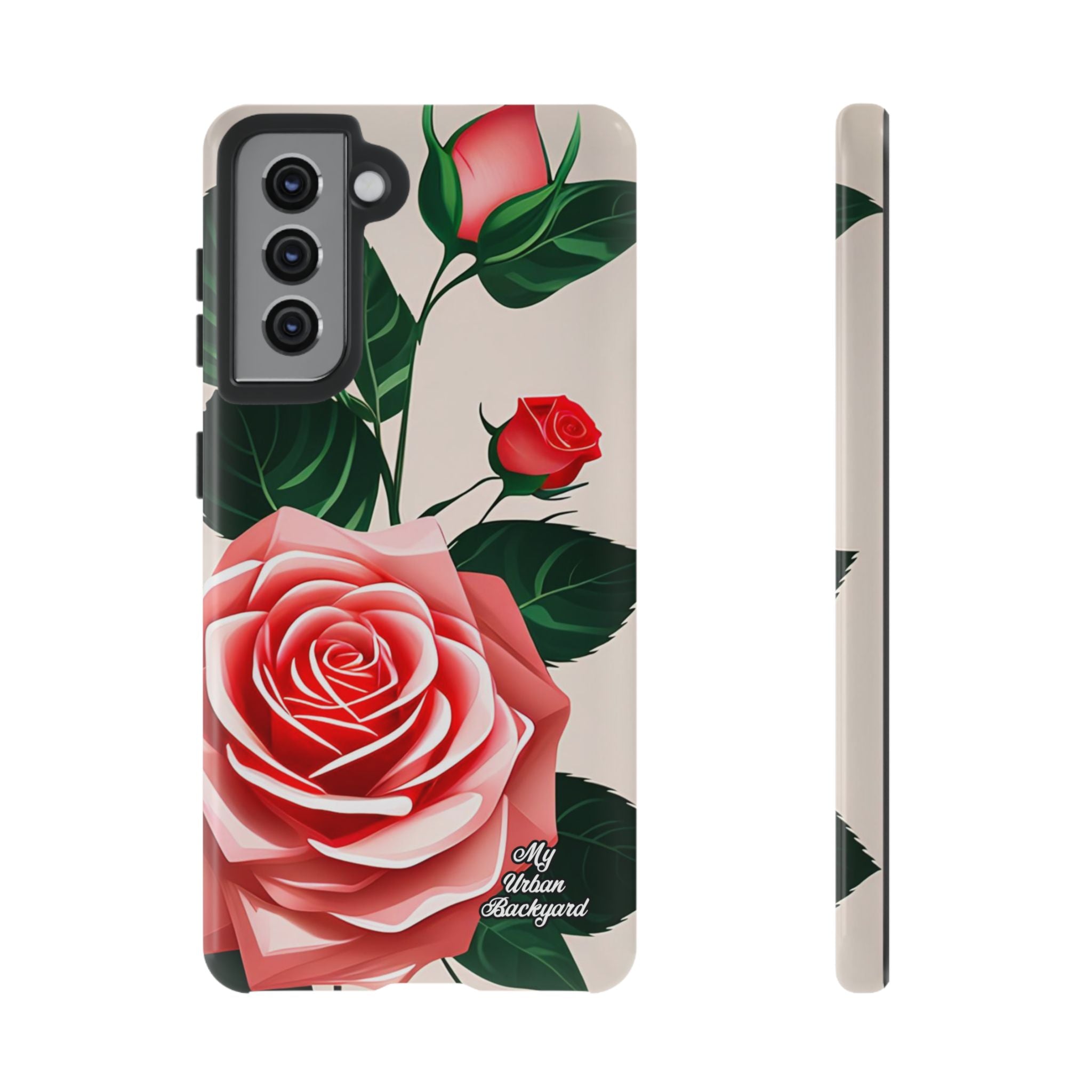 Pink Rose Flowers, Cell Phone Case - Apple, Samsung, Google Pixel