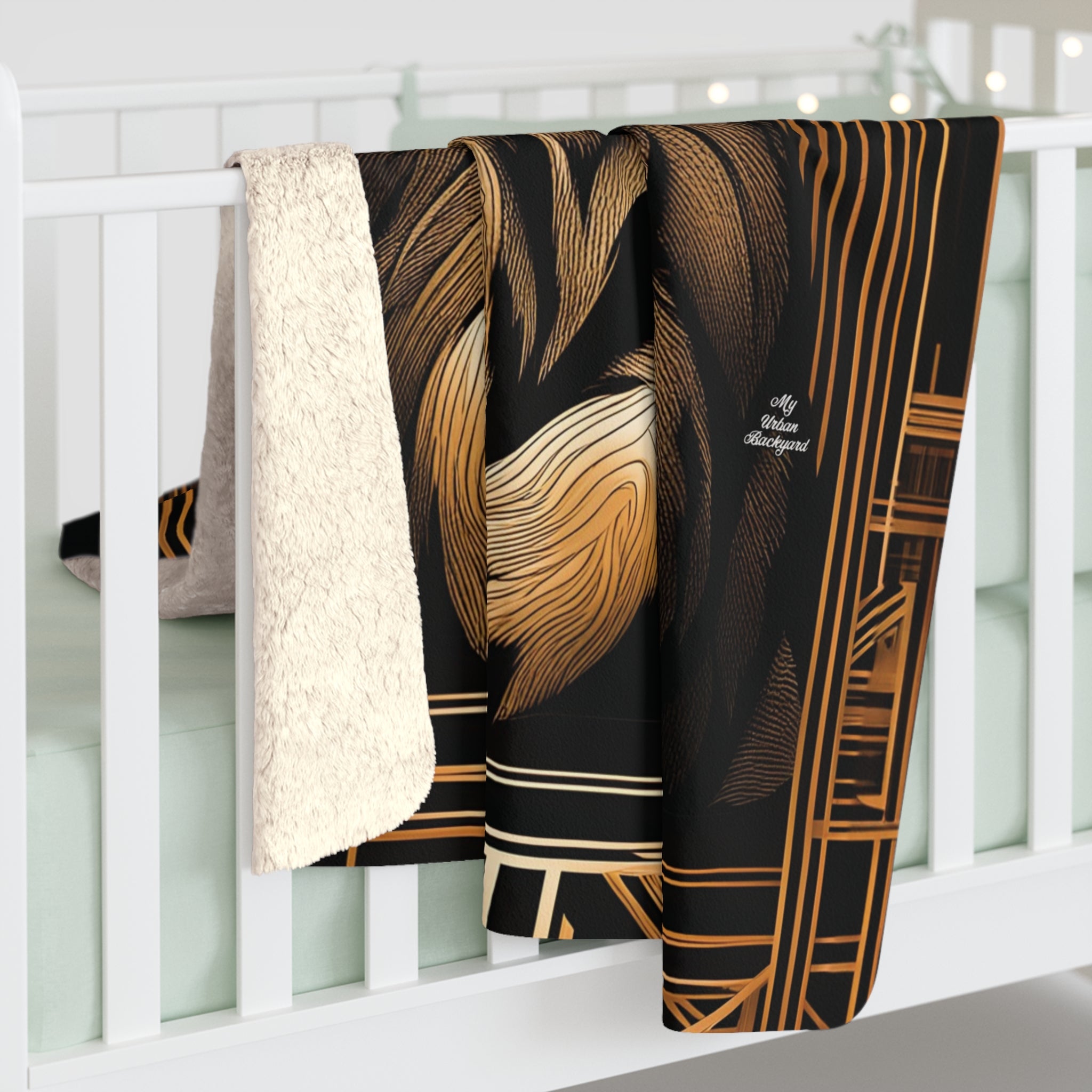 Theo Grizzlyson, Bear Sherpa Fleece Blanket - 50"x60"