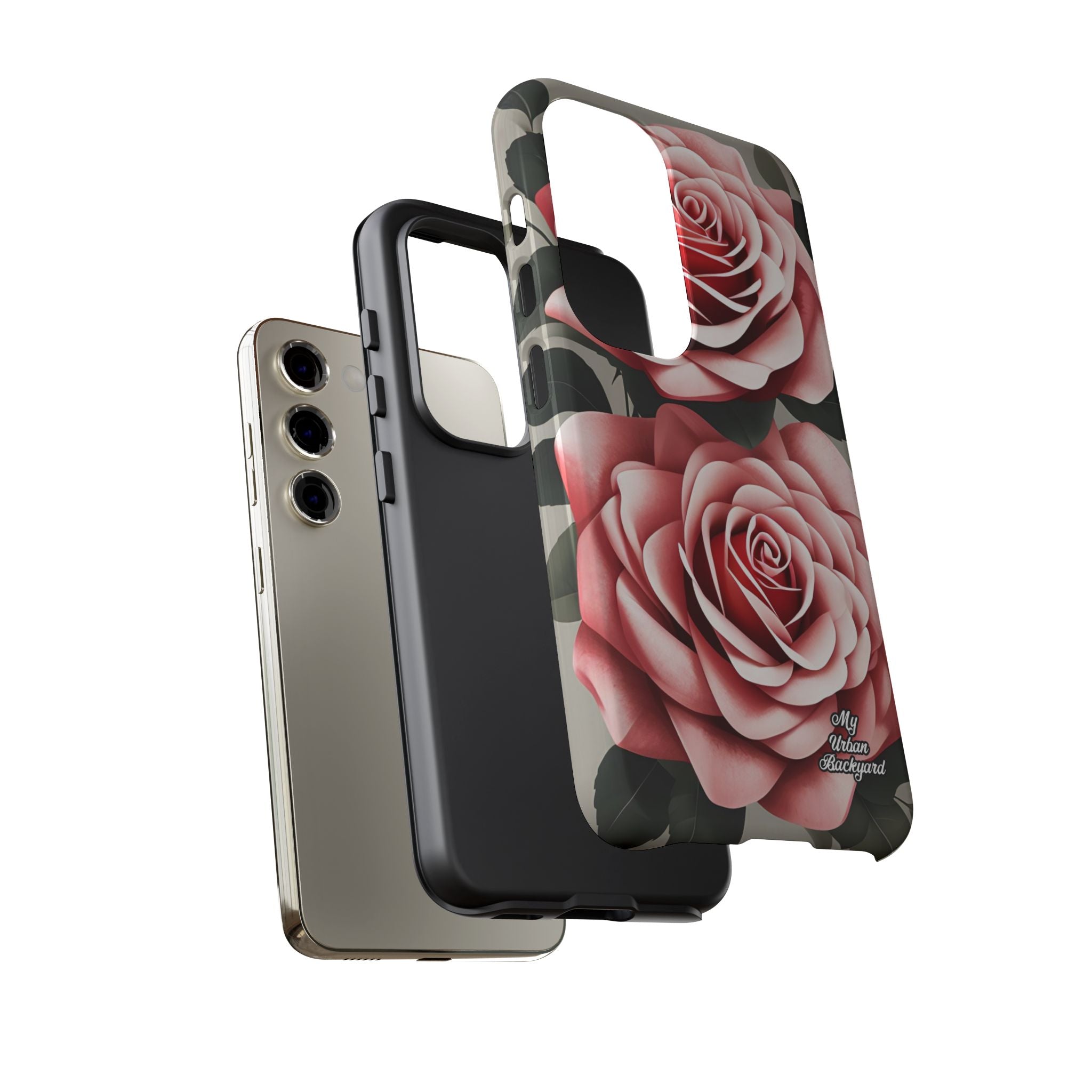 Pink Rose Flowers, Cell Phone Case - Apple, Samsung or Google Pixel