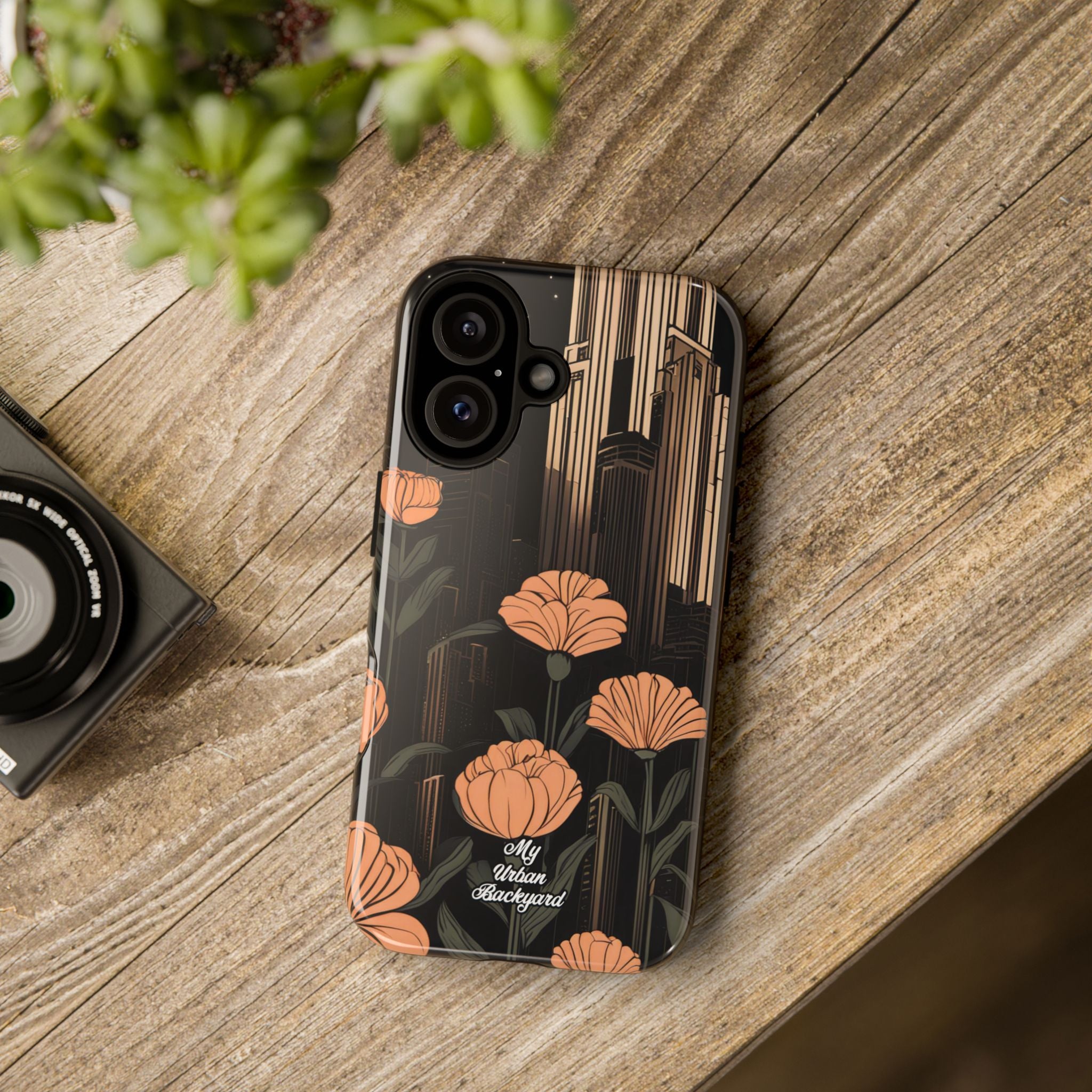Urban Evening with Flowers, Cell Phone Case