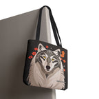 Art Deco Wolf Tote Bag with Cotton Handles For Everyday Use, 3 Sizes
