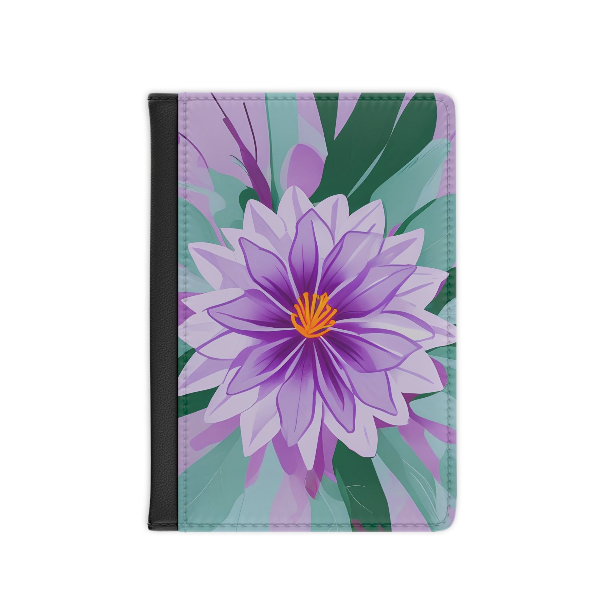 Purple Flower Passport Cover