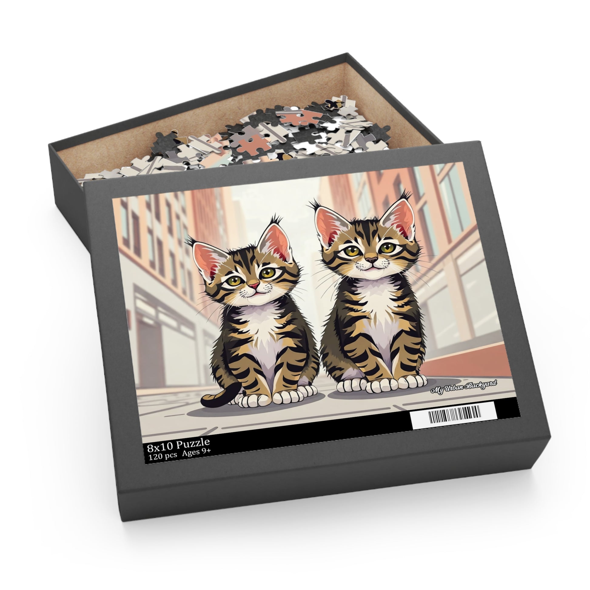 Cute Tabby Kittens Jigsaw Puzzle - Fun Family Activity, Perfect Gift for Cat Lovers, (120, 252, or 500-Piece)