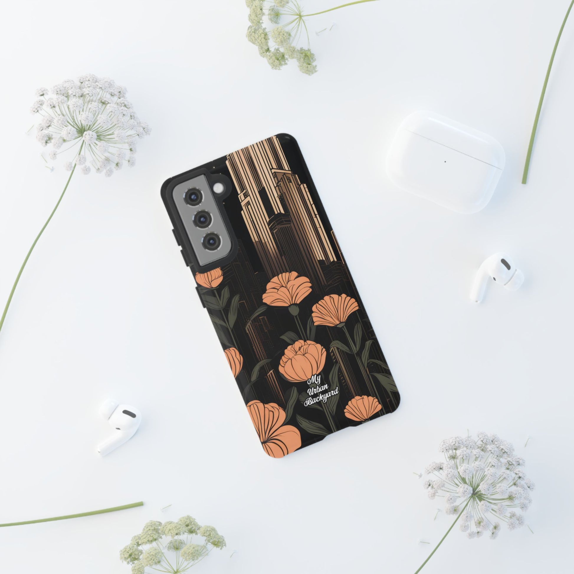 Urban Evening with Flowers, Cell Phone Case - Apple iPhone, Samsung Galaxy, Google Pixel