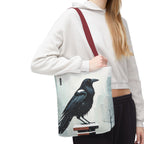 Winter Crow Tote Bag with Cotton Handles For Everyday Use, 3 Sizes