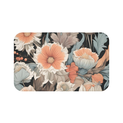 Muted Wildflower Bouquet, Memory Foam Bath Mat - Cozy Bathroom Essential