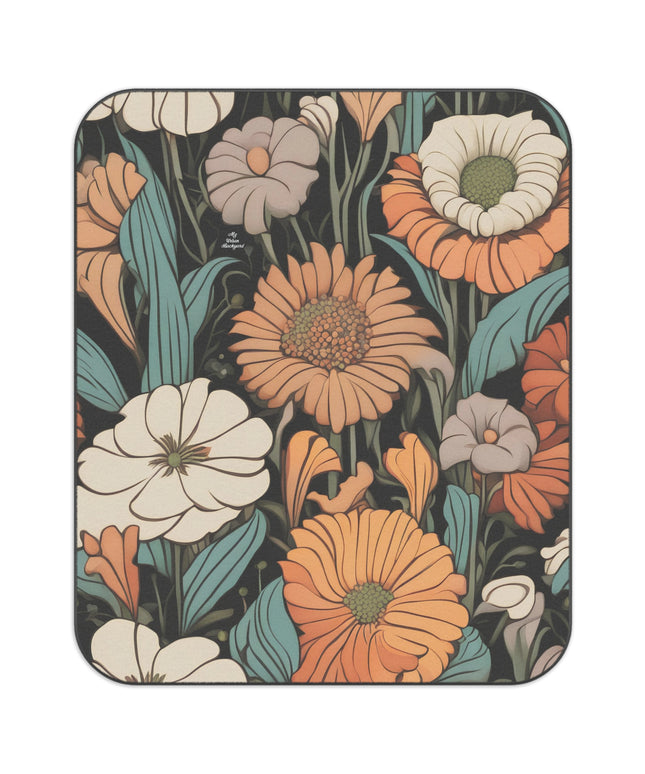 Wildflowers, Cozy Outdoor Picnic Blanket, Water-Resistant Bottom, 51" × 61"