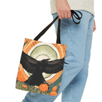 Flying Crow Tote Bag with Cotton Handles For Everyday Use, 3 Sizes