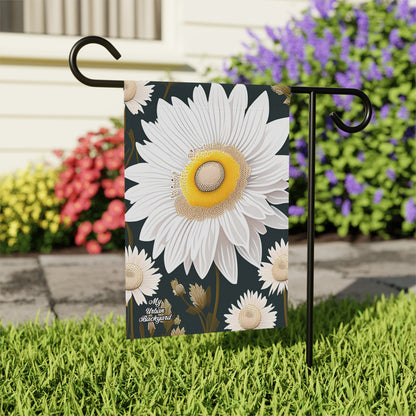 Sun Flower, Garden Flag for Yard, Patio, Porch, or Work, 12"x18" - Flag only