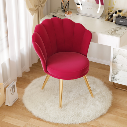 Elegant Velvet Chair, Soft Padded 18.5” Wide Seat