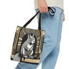 Art Deco Squirrel, Tote Bag with Cotton Handles For Everyday Use, 3 Sizes