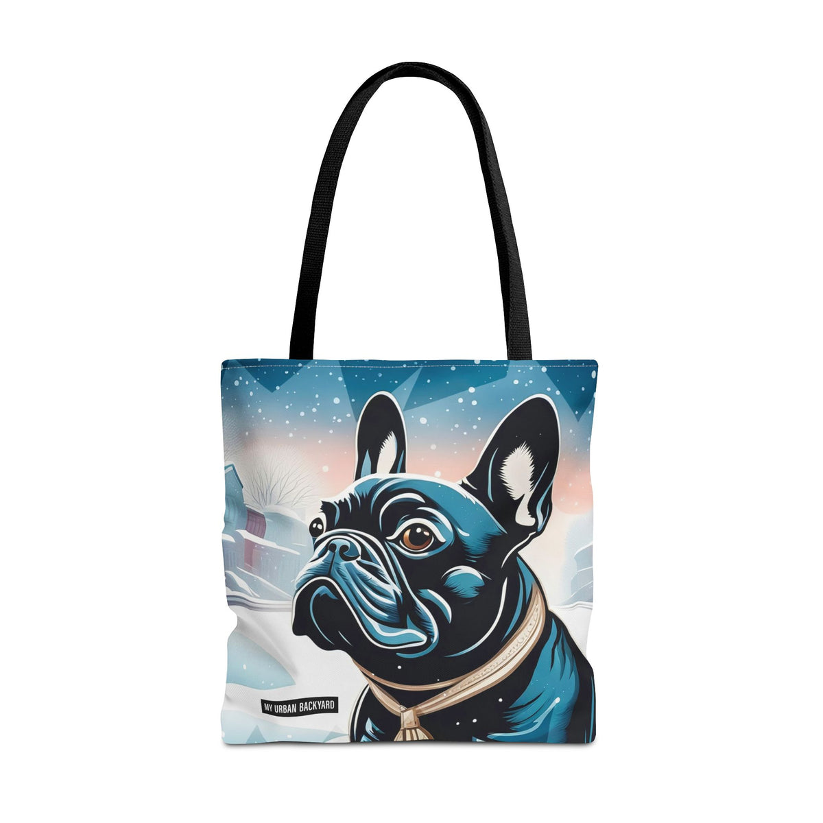 Winter French Bulldog Tote Bag