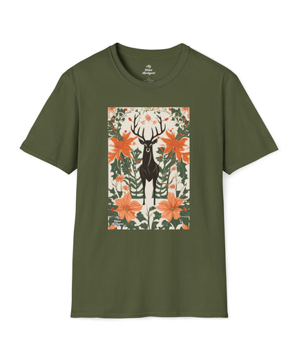 Winter Stag, Soft 100% Cotton T-Shirt, Unisex, Short Sleeve, Classic Fit