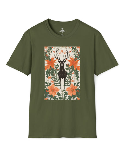 Winter Stag, Soft 100% Cotton T-Shirt, Unisex, Short Sleeve, Classic Fit