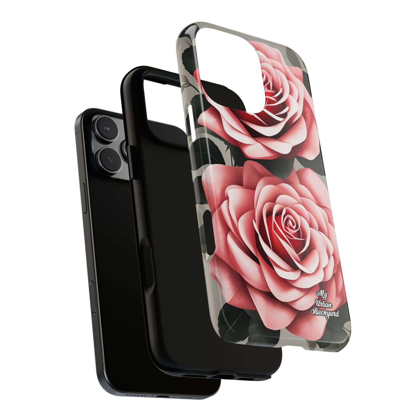 Pink Rose Flowers, Cell Phone Case - Apple, Samsung or Google Pixel