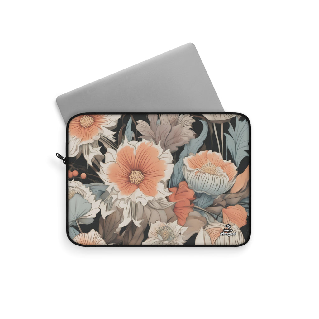 Muted Wildflower Bouquet, Soft Laptop Sleeve, Artisanal Computer Case, Stylish Tech Accessory, Gift for Students and Professionals, 3 Sizes