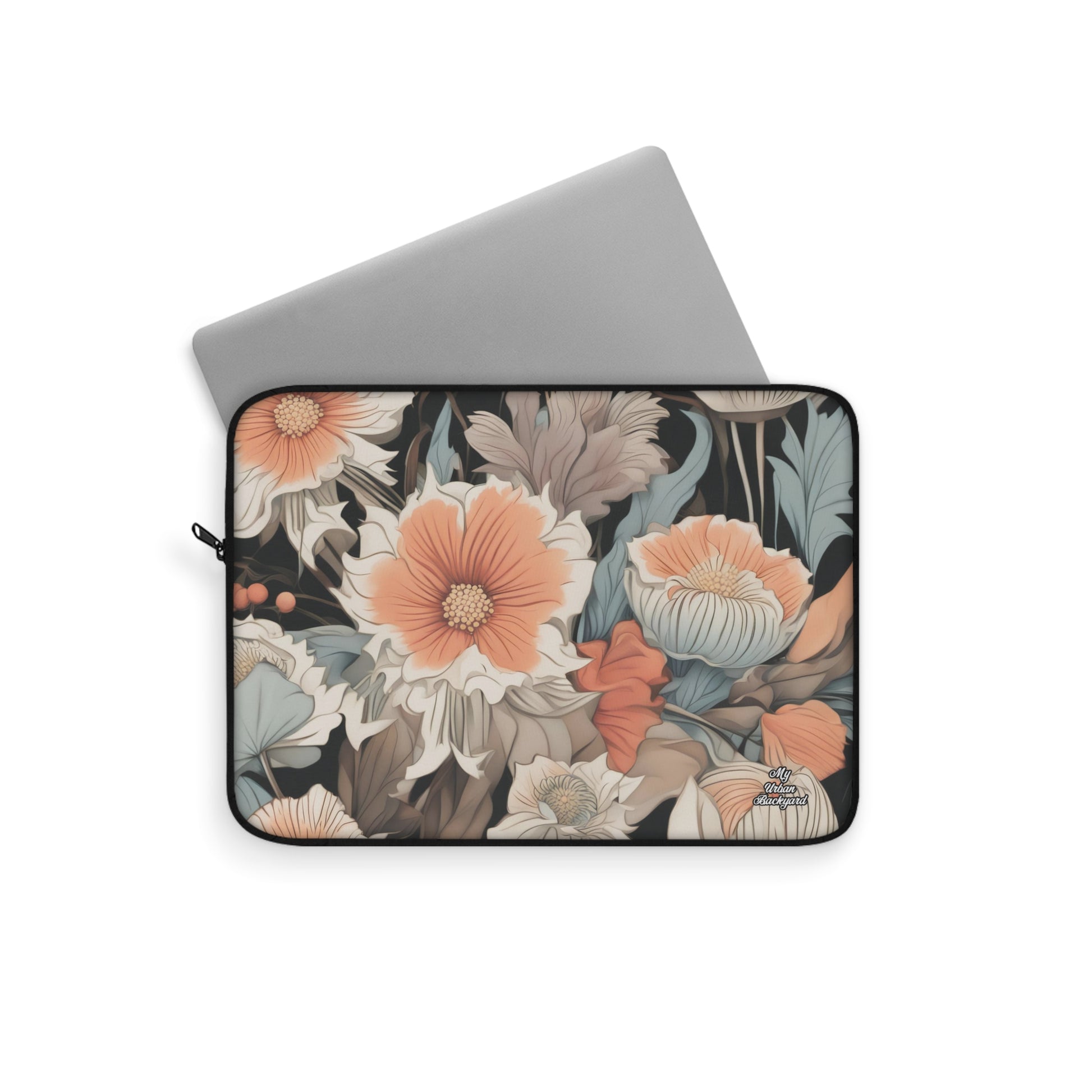 Muted Wildflower Bouquet, Soft Laptop Sleeve, Artisanal Computer Case, Stylish Tech Accessory, Gift for Students and Professionals, 3 Sizes