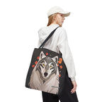 Art Deco Wolf Tote Bag with Cotton Handles For Everyday Use, 3 Sizes